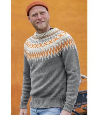 Grå Rallargenser med gult mønster til herre - GG 291-11