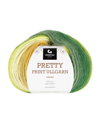 Gjestal garn - Pretty print ullgarn 507 Grønnfarget