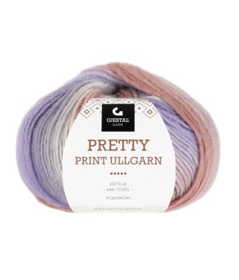 Gjestal garn - Pretty print ullgarn 509 Lillafarget