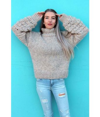 Grå Lindtein Farmen genser - Tove Lindtein TL0001B