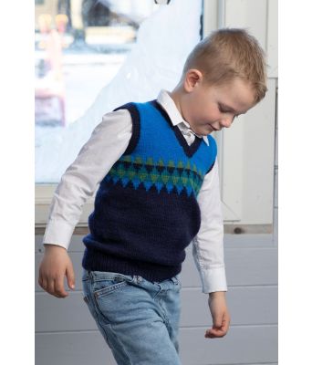 Gulliver strikket vest til gutt - Viking 2110-14