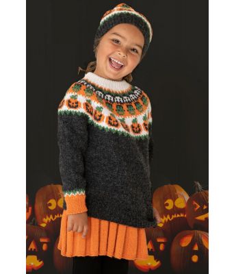 Hallowen sett til barn med genser lue og skjørt - Viking 2131-02B