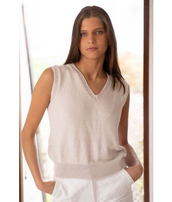 Heaven strikket topp med v hals - Viking 2125-8