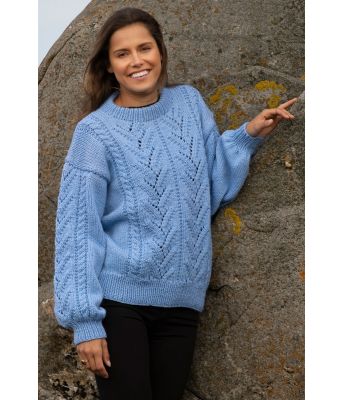 Hydra lys blå tykk strikkegenser - Viking 2134-05B