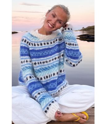 Hanamigenser med hvitt og blått mønster - IR-02-06E-700