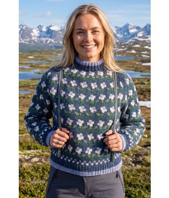 Ellinorgenser med raglan i blått - Ingrid Raadim IR-03-20C