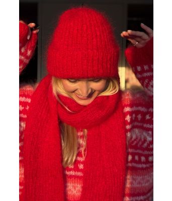 Rødt Frost skjerf - Ingrid Raadim IR-05-03C