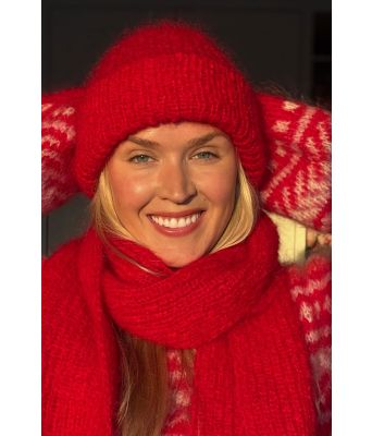 Rød Frost lue - Ingrid Raadim IR-05-05C