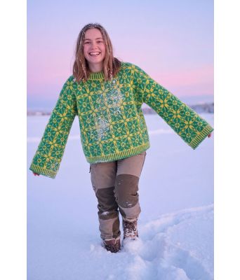 Lime og turkis vildblomst - IR0001-231222