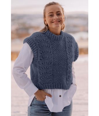 Jeansblå Weekend Waves - Strikkia 2022-001J