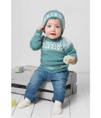 Klassisk genser med lue og votter - Viking 1404-10