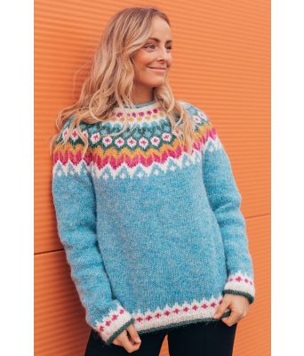 Turkisblå riddarigenser med freshe farge - LL0045