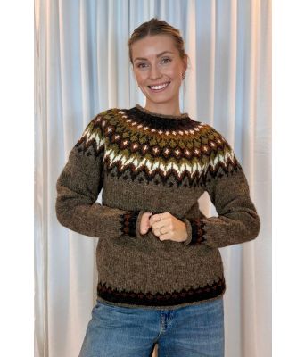 Brun riddarigenser med flerfarget mønster - LL0135-F