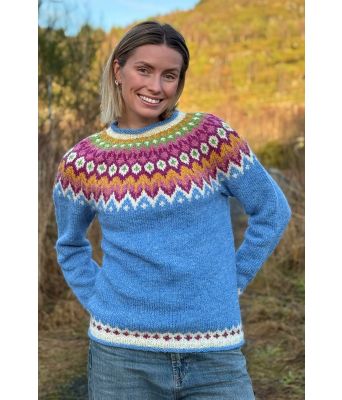 Blå fargerik riddari - LL0136