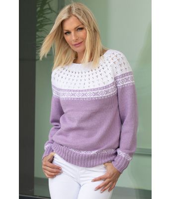 May strikkegenser i lys lilla - Viking 1915-04B