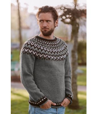 Mellomgrå riddari genser til mann - DN0015F