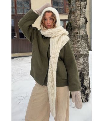 Naturhvit MinMote-hood - Strikkia X MinMote MM001-302