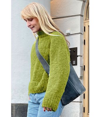 Pæregrønn Krogh Loose strikkegenser - ØK 04-09G