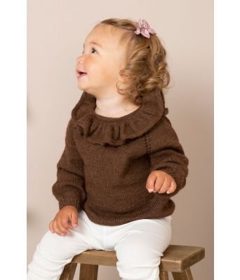 Otelie strikket brun babygenser - Viking 2132-10A
