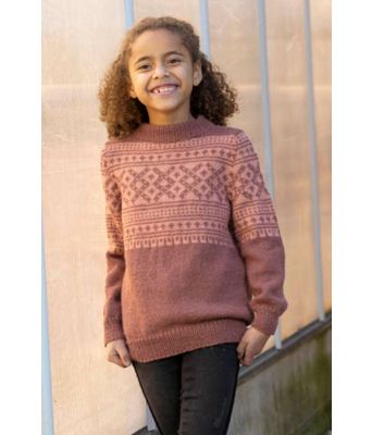 Pelar strikkegenser til jente - Viking 1825-02