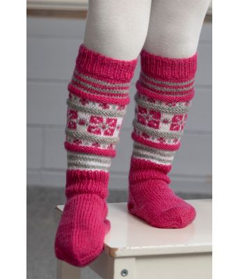 Petra strikkesokken til jenter - Viking 2110-02