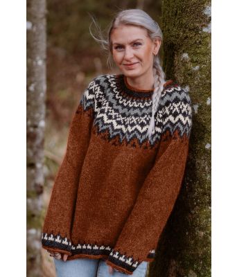 Rustfarget Islandur genser - Strikkia 2023-022-553A