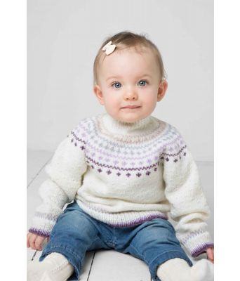 Søt strikkegenser til barn - Viking 1404