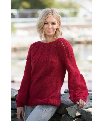 Sand roed strikket genser Kathrine Sørland - Viking 1812-04