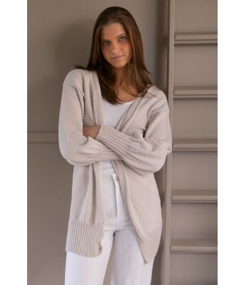 Sandie strikket jakke i bomull og bambus garn - Viking 2125-6