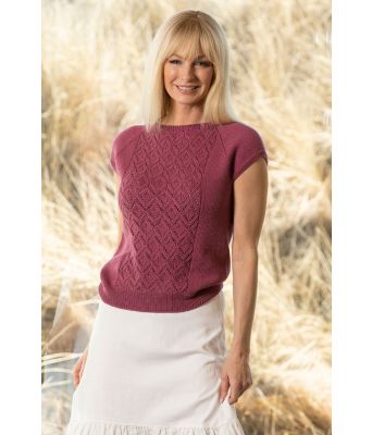 Saphira strikket burgunder topp Kathrine Sørland - Viking 2119-05