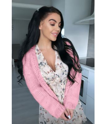 Stinas everywhere cardigan i rosa - SB0004-HG964