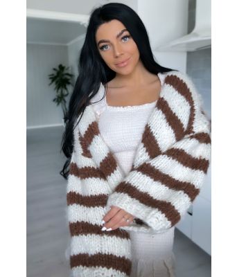 Stinas stripete cardigan - Stina Bakken SB0009