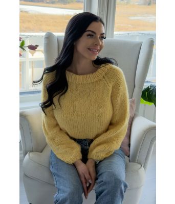 Stinas mamma genser i gul - Stina Bakken SB0023-340