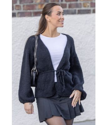 Svart Veya jakke med knyting - Snorre-collection-0008-2B