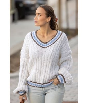 Liora strikkegenser med v-hals - Snorre collection 0008-3