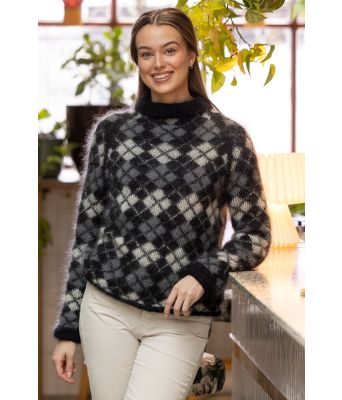 Svart Argyle genser - Snorre-collection-0009-4E