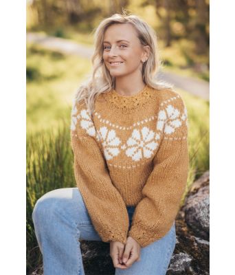 Cecilies Chunky blomstergenser - Strikkia 2020-012