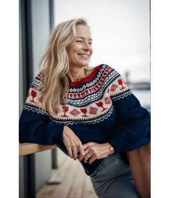 Strikk og drikk genseren i alpakka/merinoull - Strikkia 2020-013-AS526