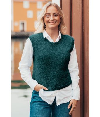 Turkis Fridavest - Strikkia 2020-022-329