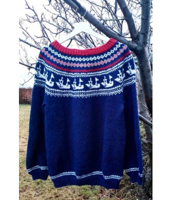 Fiskebåtgenseren strikkegenser for sjømenn / fiskere på fiskebåt - Strikkia 2021-02