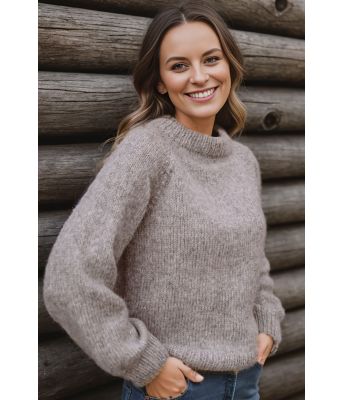 Grå Cozy everyday sweater - Strikkia 2022-002-313