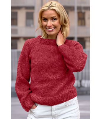 Rød Cozy everyday sweater - Strikkia 2022-002-360