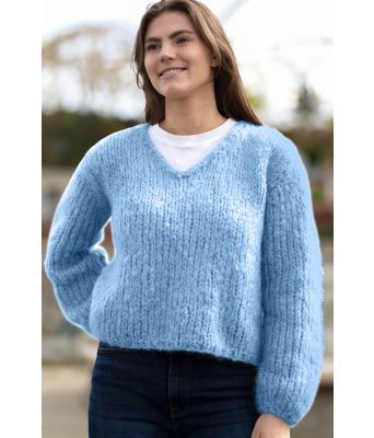 Lyseblå Vero genser - Strikkia 2024-018-520