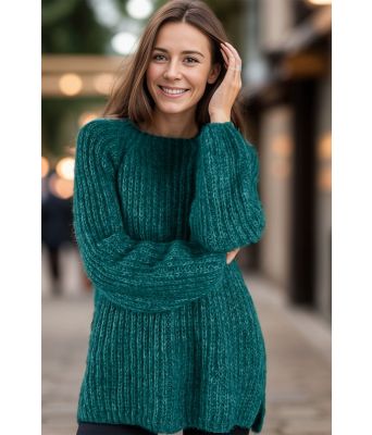 Turkis Easygoing sweater - Strikkia 2024-036-329
