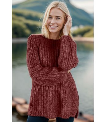 Burgunder Easygoing sweater - Strikkia 2024-036-354