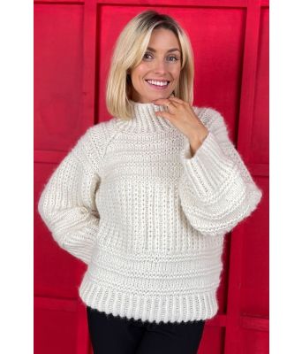Big and cozy brioche sweater - Strikkia 2024-037-302A