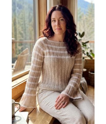 Beige alpaca bliss genser - Strikkia 2024-057-307300