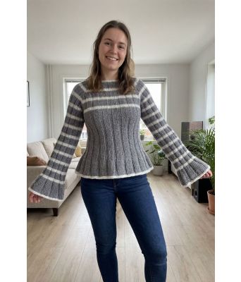 Grå alpaca bliss genser - Strikkia 2024-057-315300