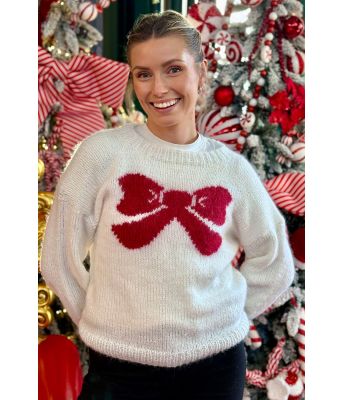 Julesløyfe genser - Strikka 2025-038B