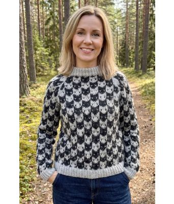 Grå kattefjesgenser - Strikkia 2026-007-313317